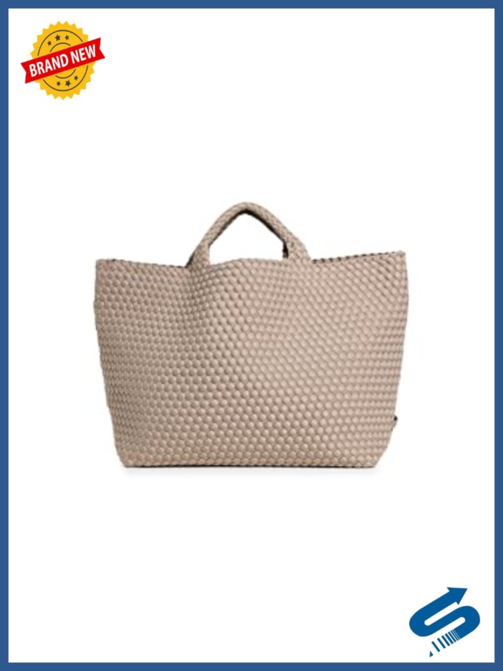 Naghedi St Barths Large Tote Handwoven Neoprene Shoulder Bag